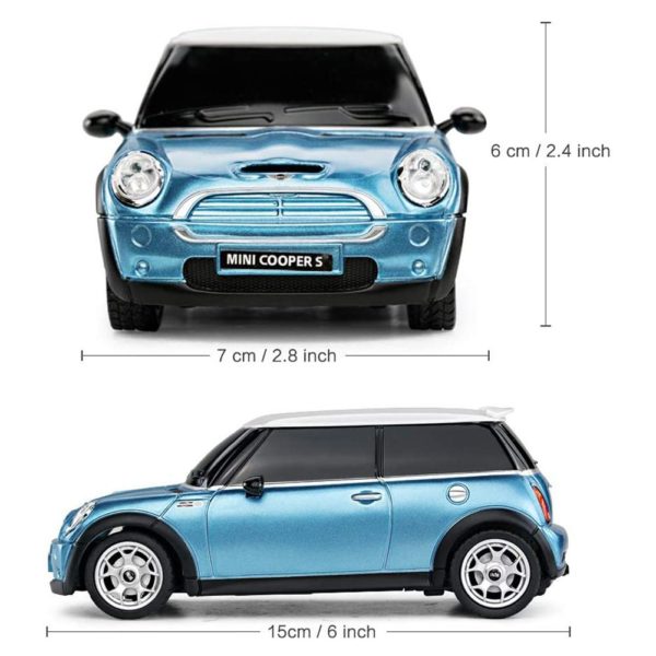 Mini Cooper S Radio Controlled Car 1:24 Scale - Blue