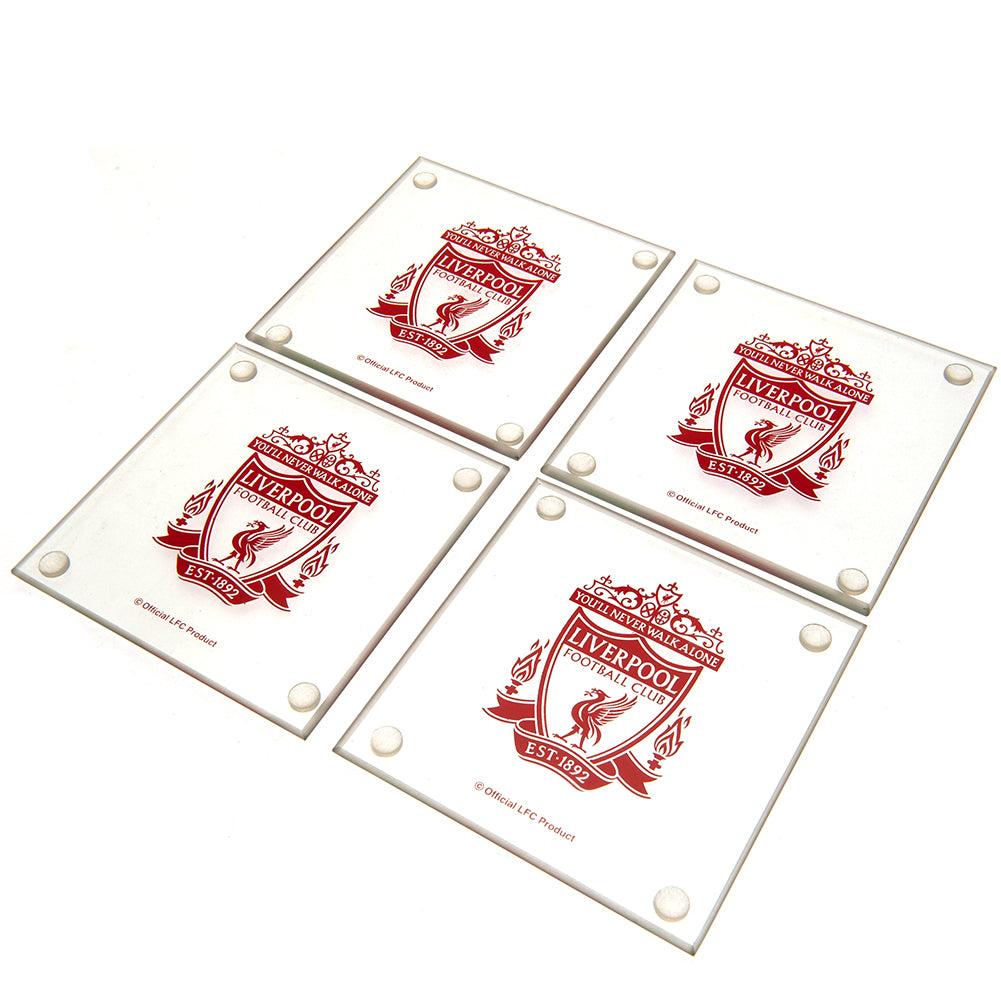 Liverpool FC 4pk Glass Coaster Set