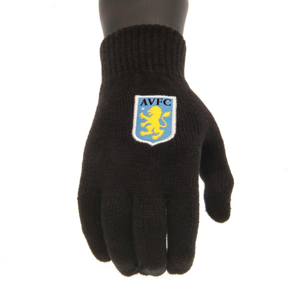 Aston Villa FC Knitted Gloves - Junior