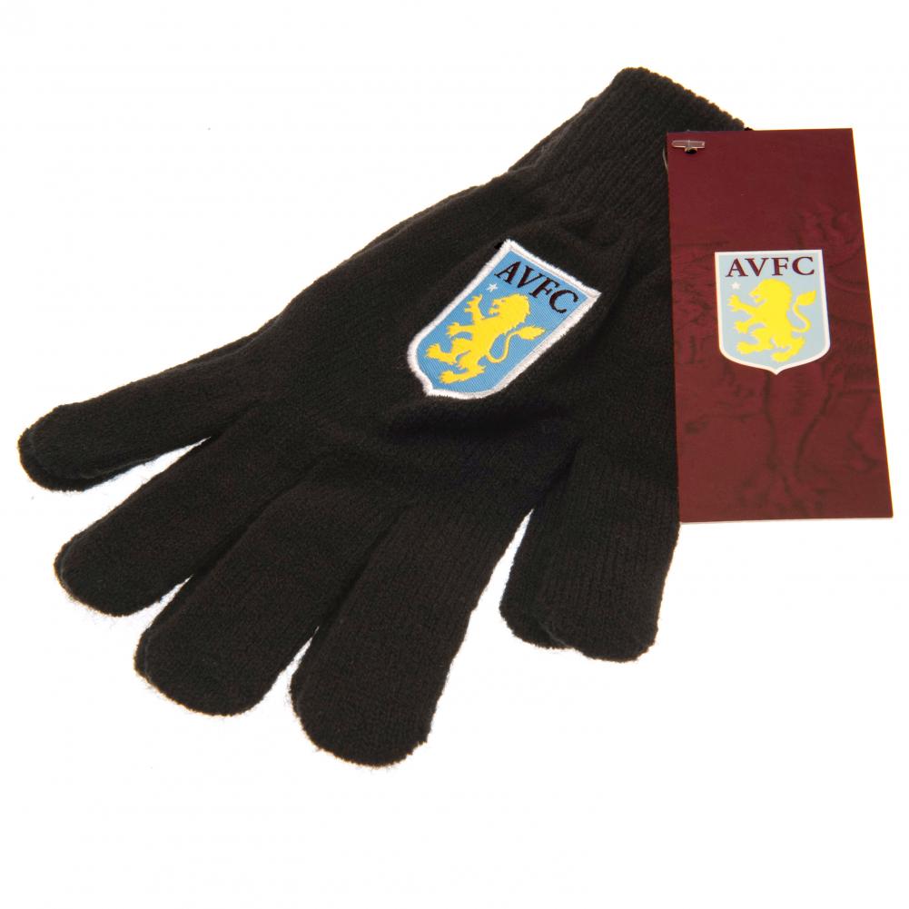 Aston Villa FC Knitted Gloves - Junior