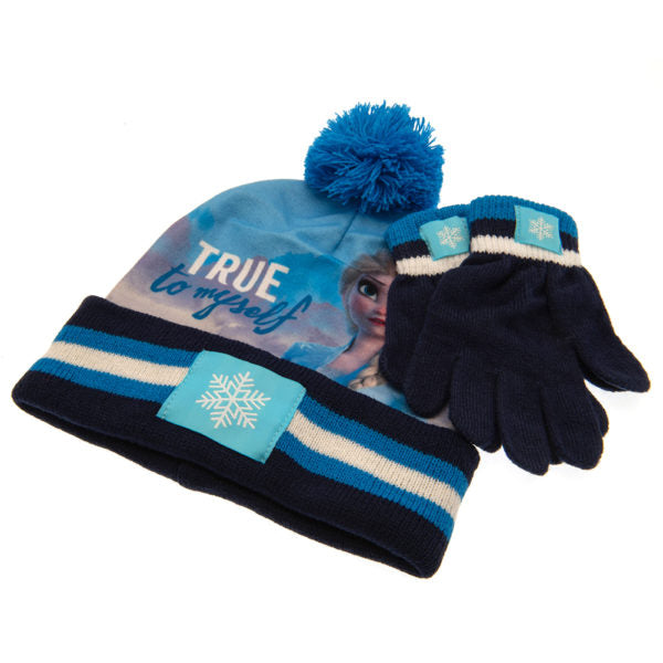 Frozen 2 Junior Bobble Hat & Glove Set