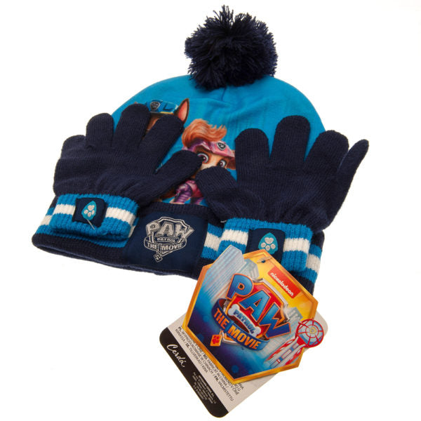 Paw Patrol Junior Bobble Hat & Glove Set