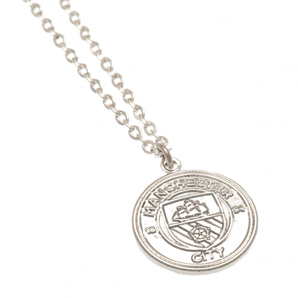 Manchester City FC Silver Plated Pendant Chain