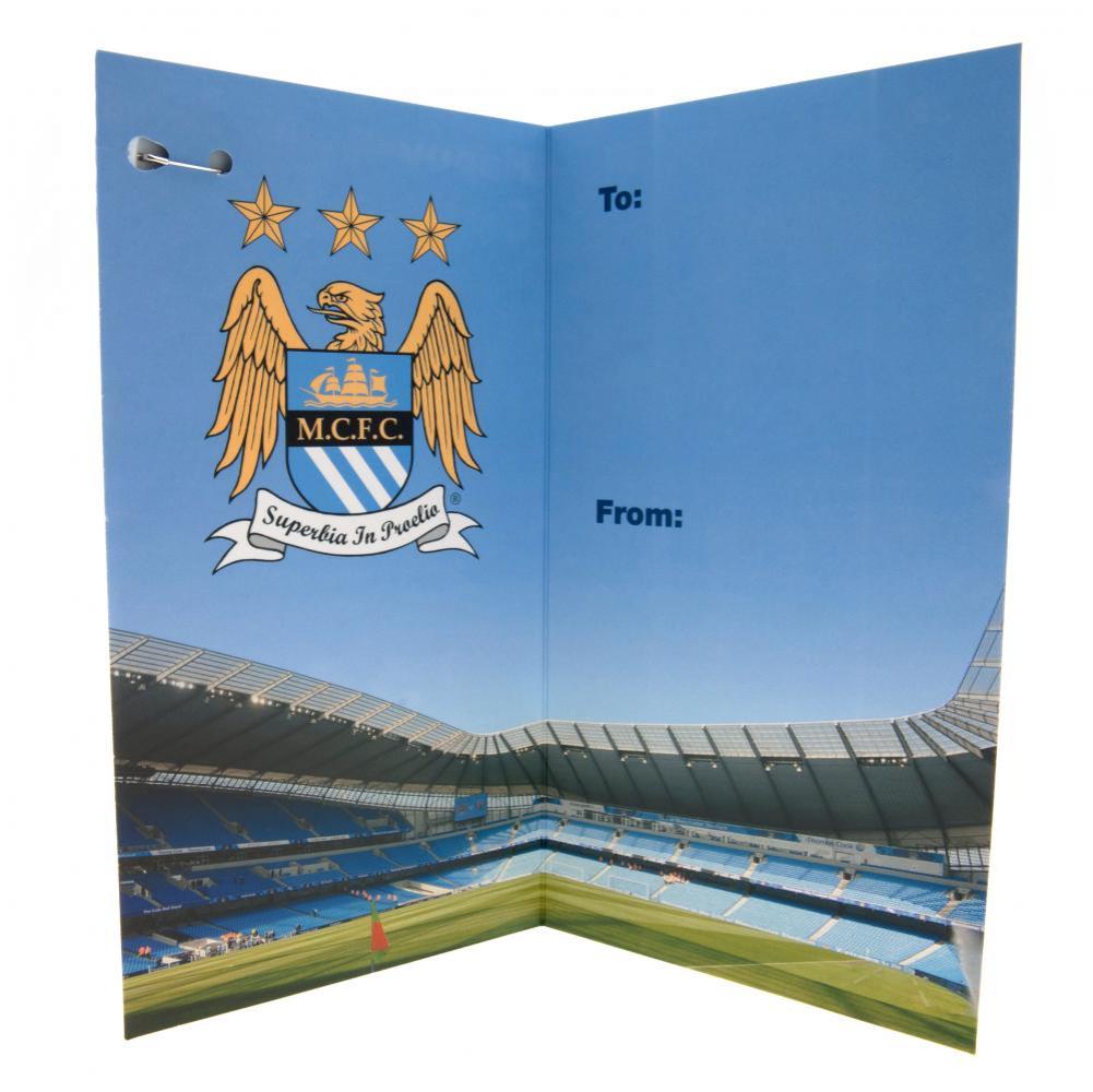 Manchester City FC Birthday Card & Badge