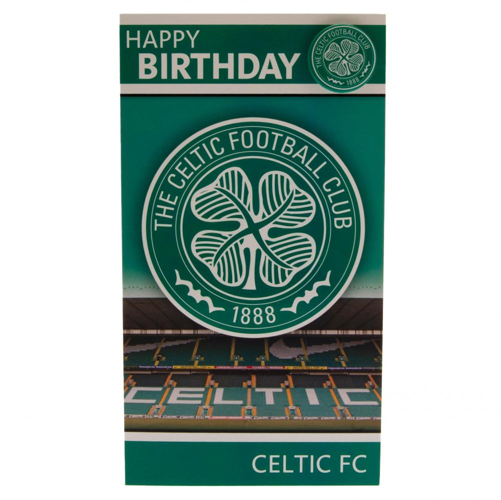 Celtic FC Birthday Card &Badge