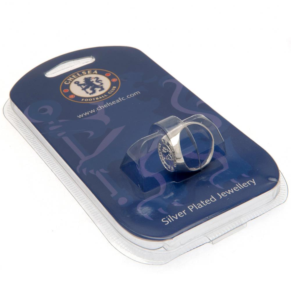 Chelsea FC Silver Plated Crest Ring