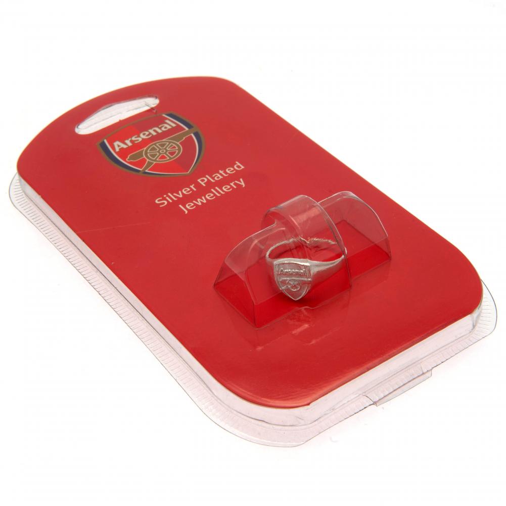 Arsenal FC Silver Plated Crest Ring