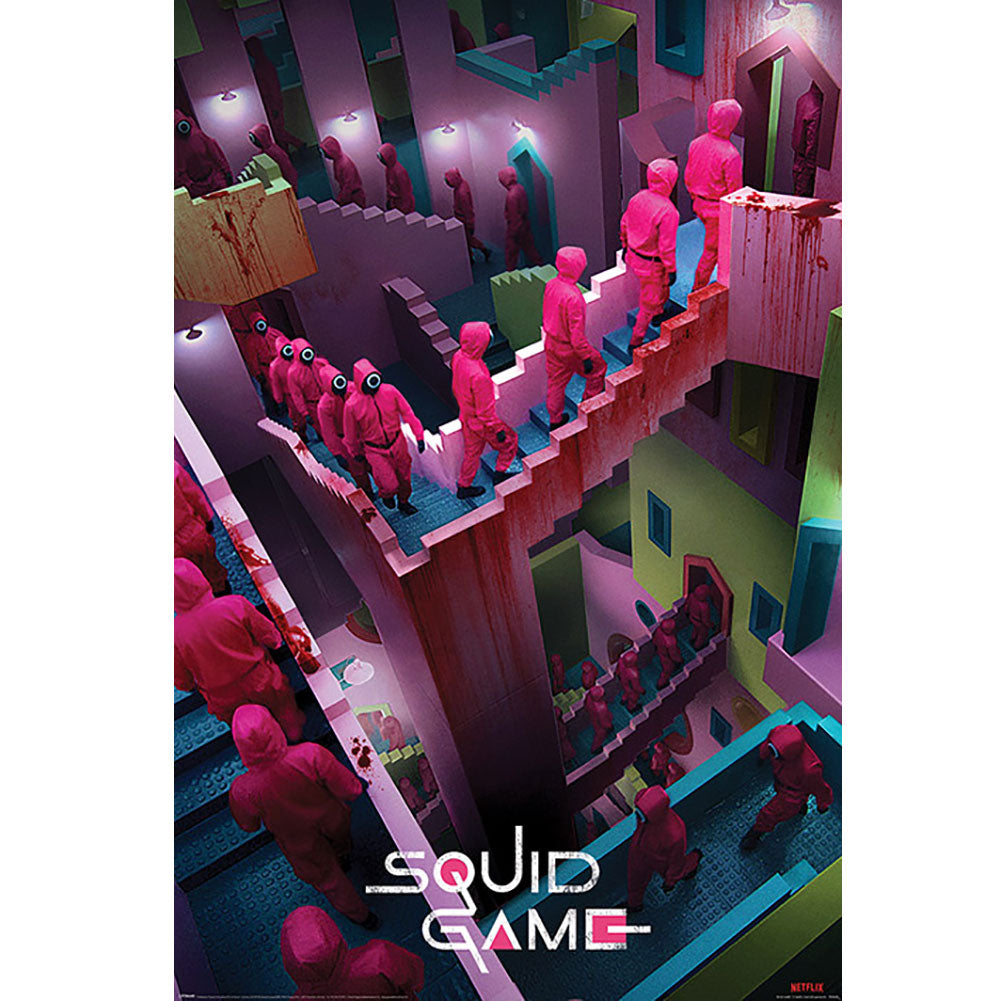 Squid Game Poster - Crazy Stairs