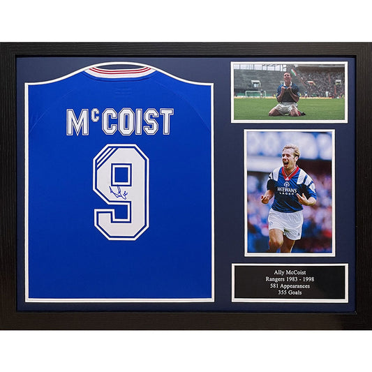 Rangers FC McCoist Signed Shirt (Framed)