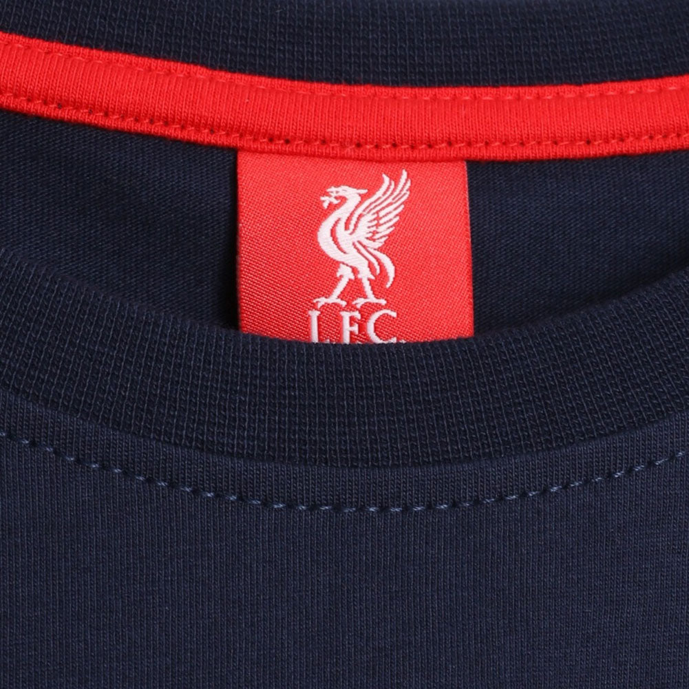 Liverpool FC 88-89 Crest T Shirt - Mens - Navy