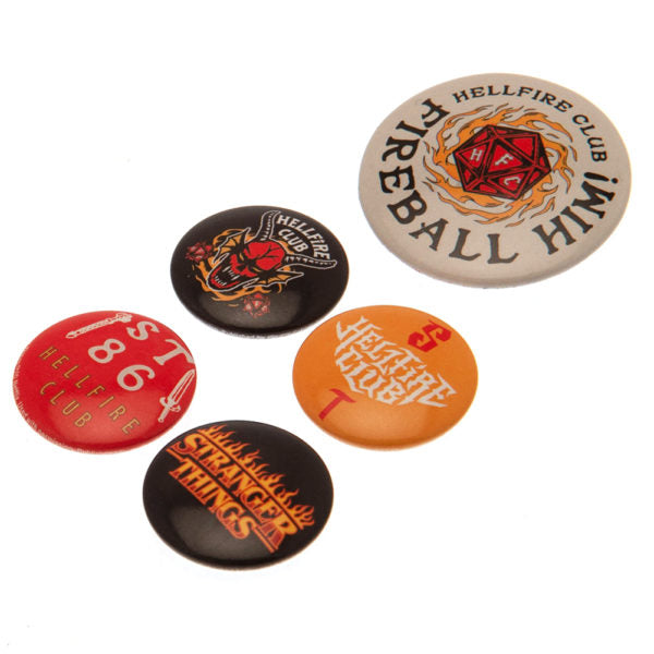 Stranger Things Button Badge Set - Hellfire Club