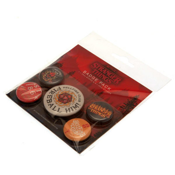 Stranger Things Button Badge Set - Hellfire Club