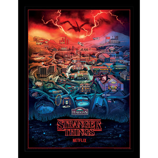 Stranger Things Framed Picture 16 x 12 - Hawkins