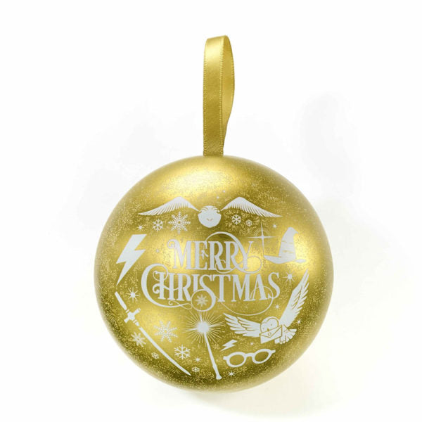 Harry Potter Christmas Gift Bauble - Gold Icons