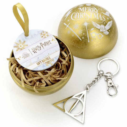 Harry Potter Christmas Gift Bauble - Gold Icons