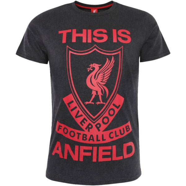 Liverpool FC This Is Anfield T Shirt - Mens - Charcoal