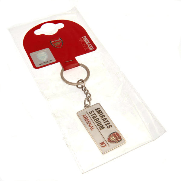 Arsenal FC Embossed Street Sign Keyring