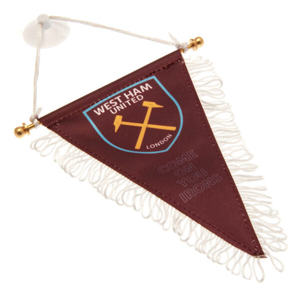 West Ham United FC Triangular Mini Car Pennant