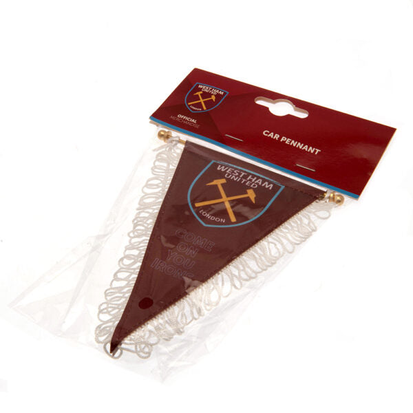 West Ham United FC Triangular Mini Car Pennant