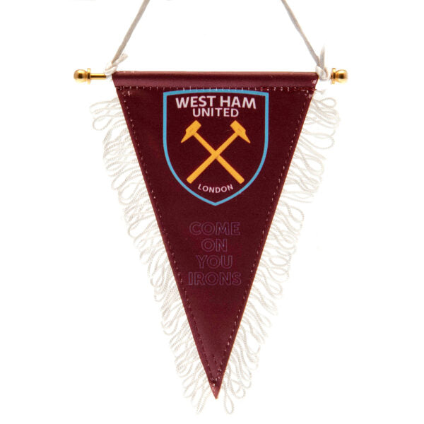 West Ham United FC Triangular Mini Car Pennant