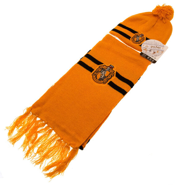 Harry Potter Junior Beanie & Scarf - Hufflepuff