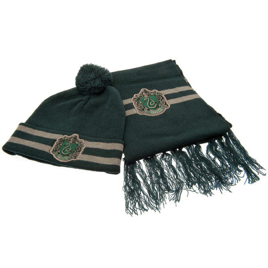 Harry Potter Junior Beanie & Scarf - Slytherin