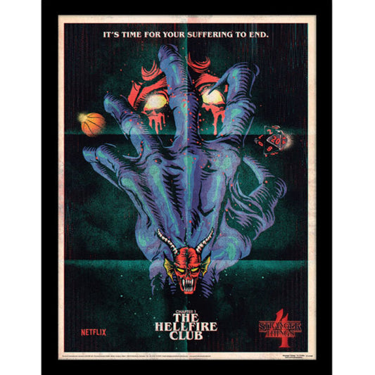 Stranger Things Framed Picture 16 x 12 - Hellfire Club