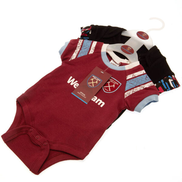 West Ham United FC 2 Pack Bodysuit