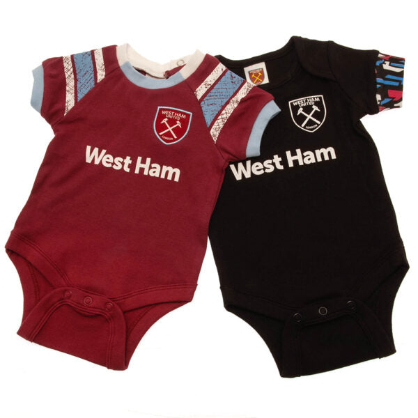 West Ham United FC 2 Pack Bodysuit