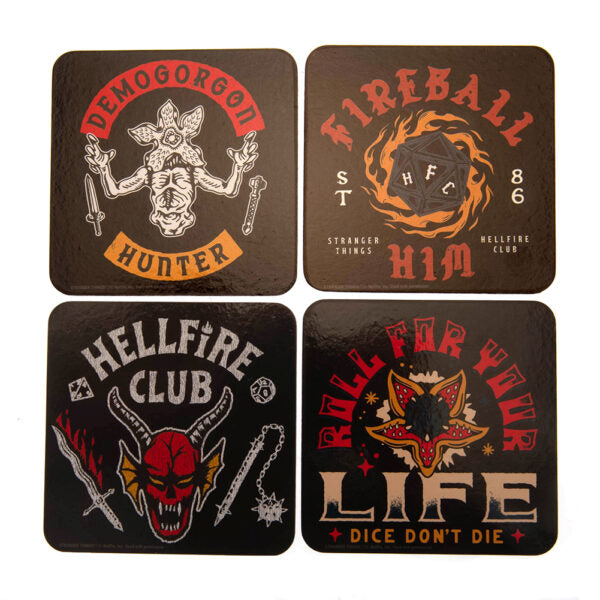 Stranger Things Coaster Set - Hellfire Club