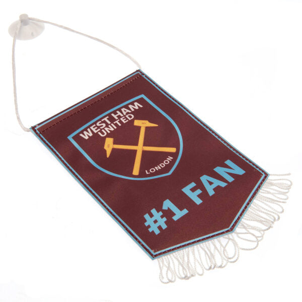 West Ham United FC Mini Car Pennant - No. 1 Fan