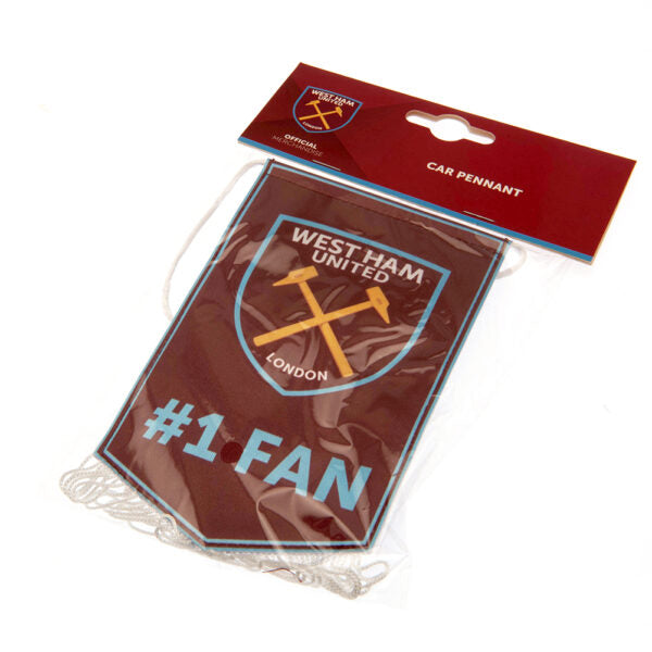 West Ham United FC Mini Car Pennant - No. 1 Fan