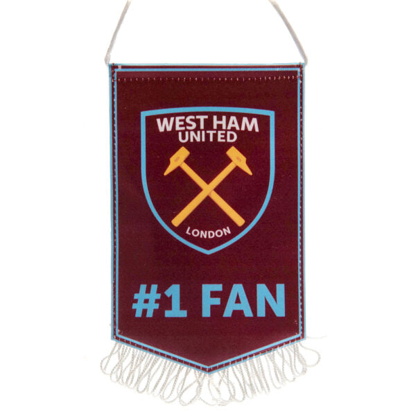 West Ham United FC Mini Car Pennant - No. 1 Fan